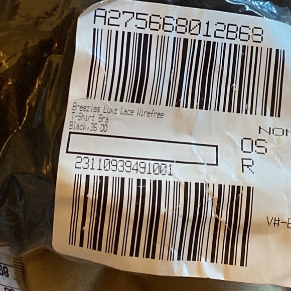 New Breezies  Luxe Lace Wirefree T-Shirt bra Black, 36 DD - Picture 12 of 13